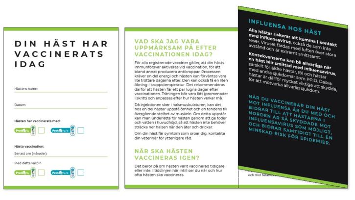 Vaccinationsinformation till hästägare